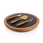 Los Angeles Chargers - Insignia Acacia and Slate Serving Board with Cheese Tools