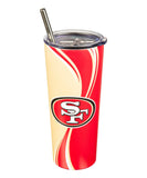 San Francisco 49ers Red & Tan Swirl 20-Oz. Stainless Steel Tumbler Set