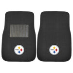 Pittsburgh Steelers 2 Piece Embroidered Car Mat Set