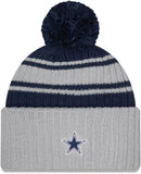 Dallas Cowboys 2022 Sideline Gray Sport Knit Beanie