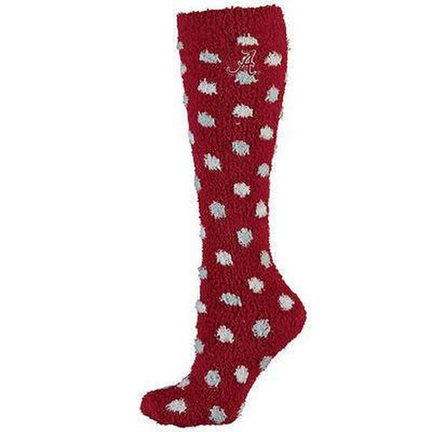 Alabama Crimson Tide Polka Dot Sleep Soft Socks