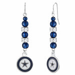 Dallas Cowboys Beaded Dangle Earrings