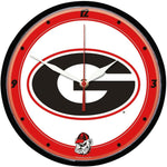 Georgia Bulldogs Round Clock