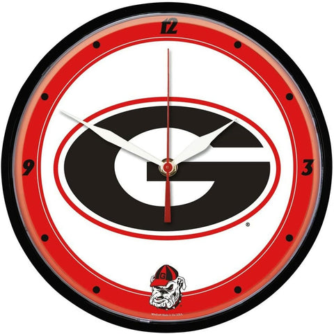 Georgia Bulldogs Round Clock