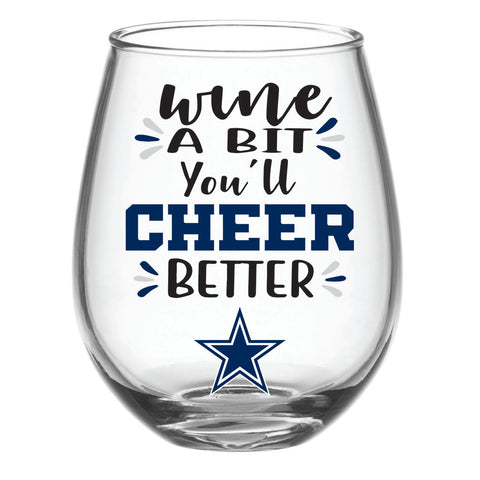 Dallas Cowboys, 17oz Boxed Stemless Wine