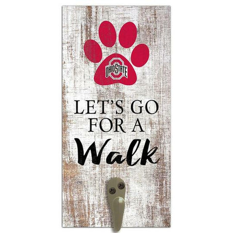 Ohio State Buckeyes Wood Sign, Leash Holder 6x12