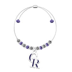 Colorado Rockies 2-Tone Bead Adjustable Bracelet