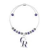 Colorado Rockies 2-Tone Bead Adjustable Bracelet