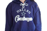 Dallas Cowboys Women's Starter Rhinestone Navy Hoodie