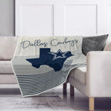 Dallas Cowboys 60'' x 70'' Ultra Fleece State Stripe Plush Blanket