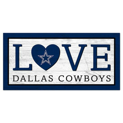 Dallas Cowboys Wood Sign, Love 6x12