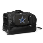 Dallas Cowboys 27" Black Rolling Drop Bottom Duffel