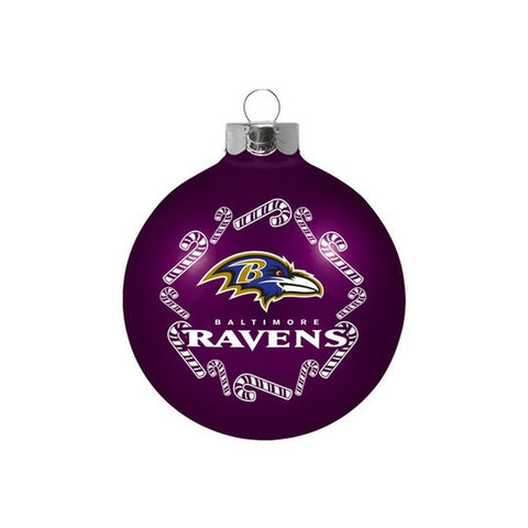 Baltimore Ravens Glass Ball Ornament