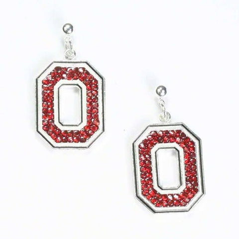 Ohio State Buckeyes Crystal Logo Earrings