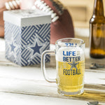 Dallas Cowboys Glass Tankard Cup, with Gift Box
