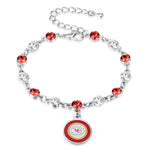 Kansas City Chiefs Two Tone Crystal Bangle Bracelet