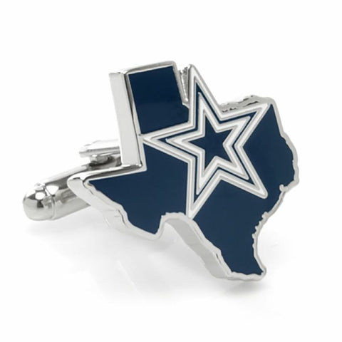 Dallas Cowboys State Shaped Cufflinks