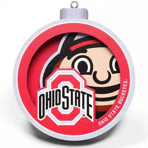 Ohio State Buckeyes 3D Logo Series Ornament