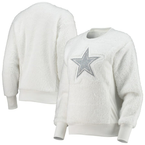 Dallas Cowboys Women's Touch White Milestone Tracker Pullover Sweatshirt