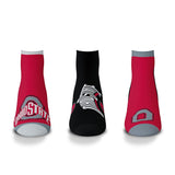 Ohio State Buckeyes Flash Ankle Socks 3-Pack Set