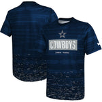 Dallas Cowboys Men's New Era Navy Combine Authentic Sweep T-Shirt